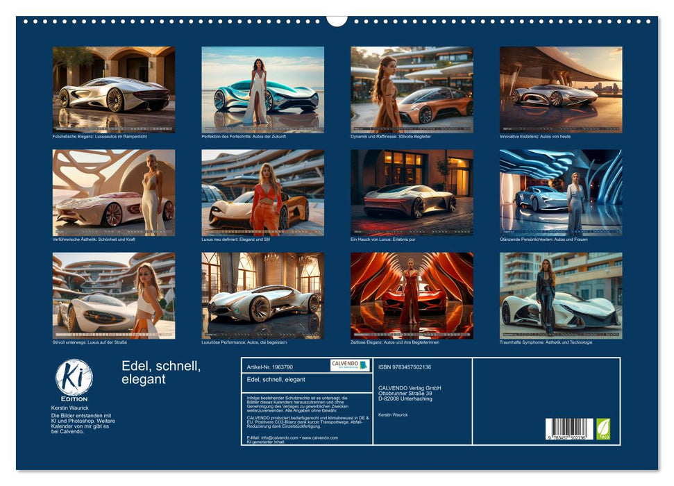 Edel, schnell, elegant (CALVENDO Wandkalender 2026)