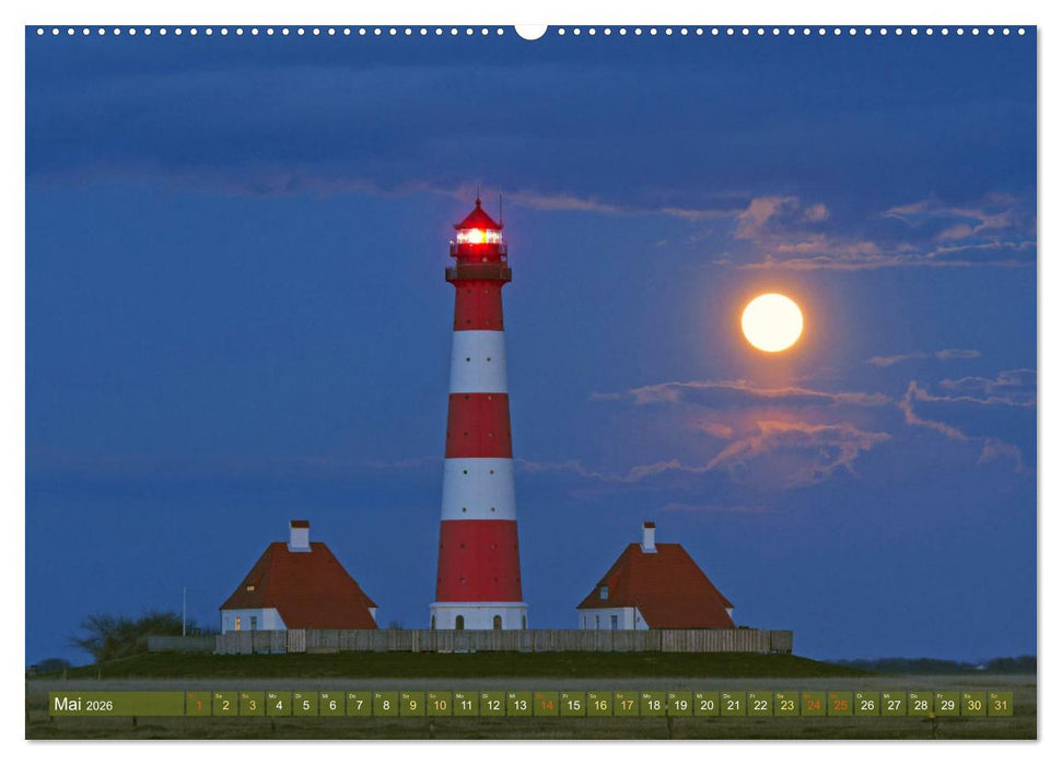 Leuchttürme: Die Schönsten an Nord- und Ostsee (CALVENDO Premium Wandkalender 2026)