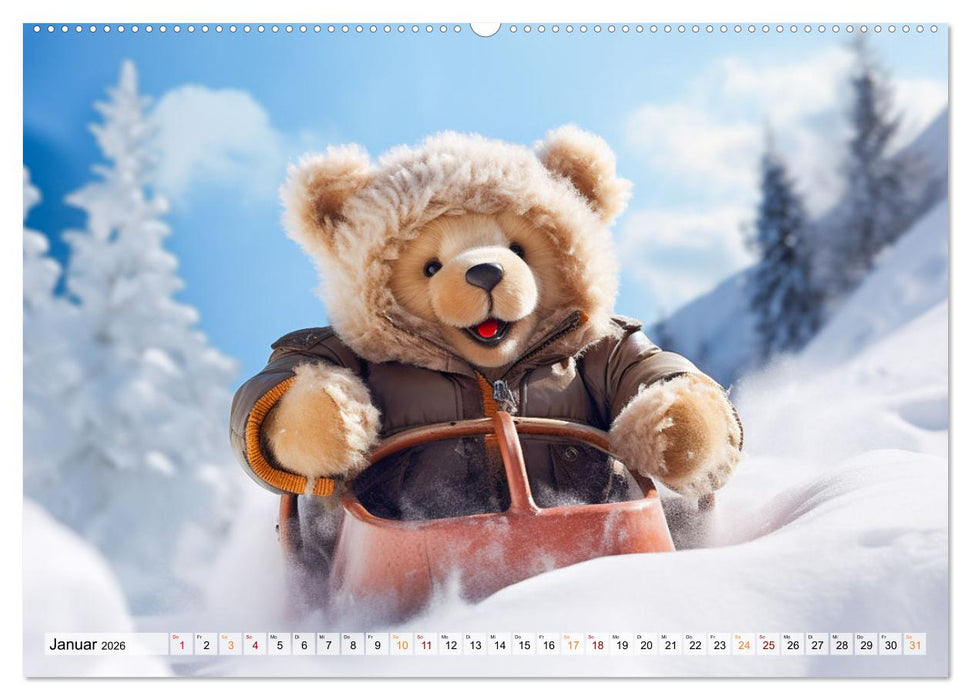 Teddybär und seine Abenteuer (CALVENDO Wandkalender 2026)