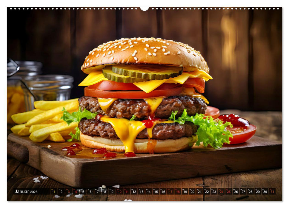 Mampf mit Kult! - Für Liebhaber von Fastfood-Klassikern (CALVENDO Wandkalender 2026)