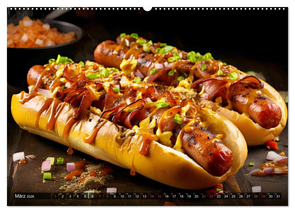 Mampf mit Kult! - Für Liebhaber von Fastfood-Klassikern (CALVENDO Wandkalender 2026)