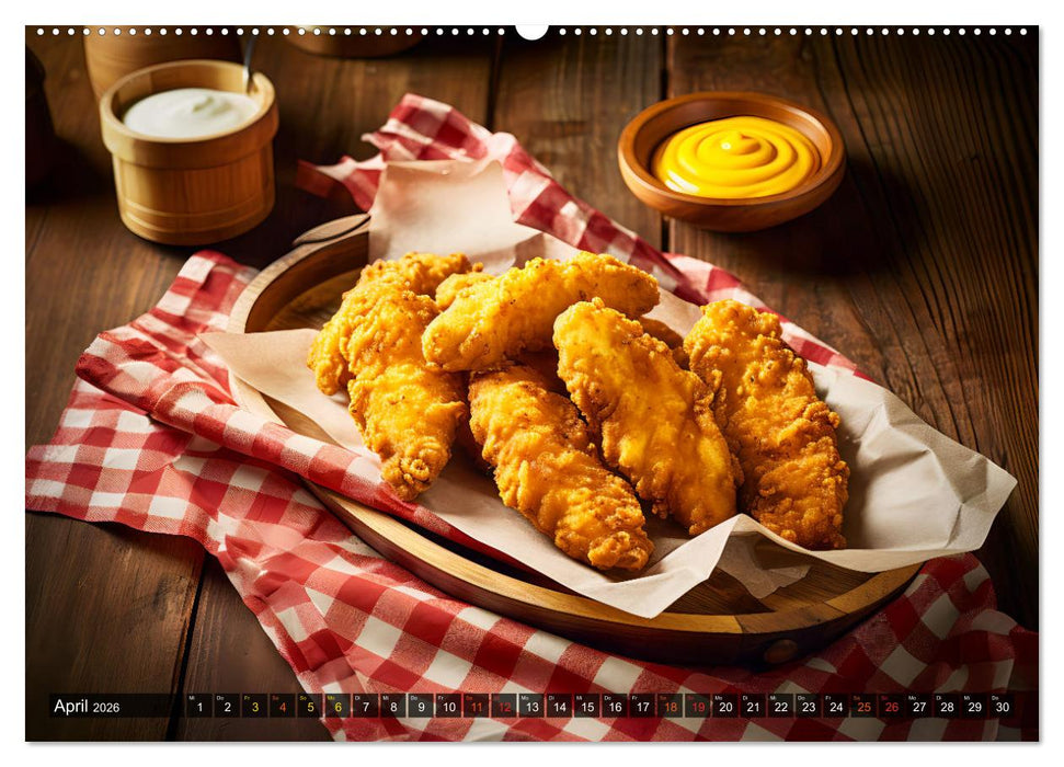 Mampf mit Kult! - Für Liebhaber von Fastfood-Klassikern (CALVENDO Wandkalender 2026)