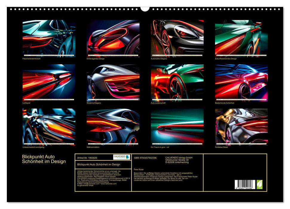 Blickpunkt Auto Schönheit im Design (CALVENDO Wandkalender 2026)
