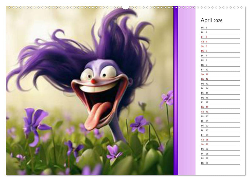 Crazy Blumen (CALVENDO Wandkalender 2026)
