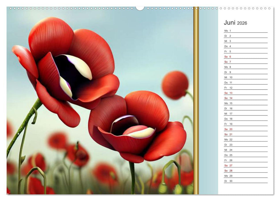 Crazy Blumen (CALVENDO Wandkalender 2026)