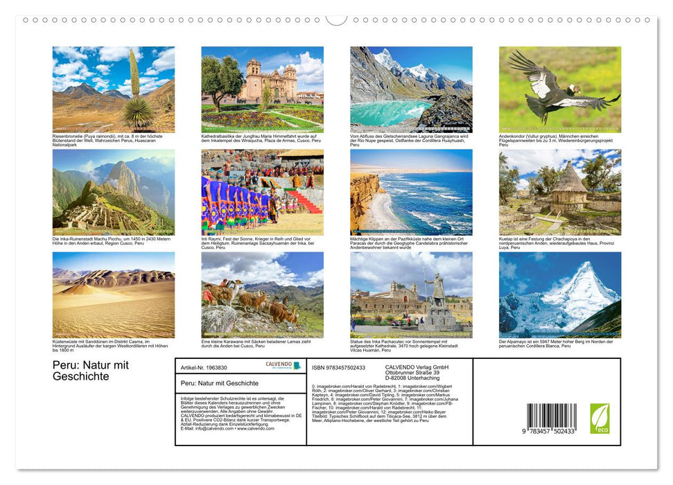 Peru: Natur mit Geschichte (CALVENDO Premium Wandkalender 2026)