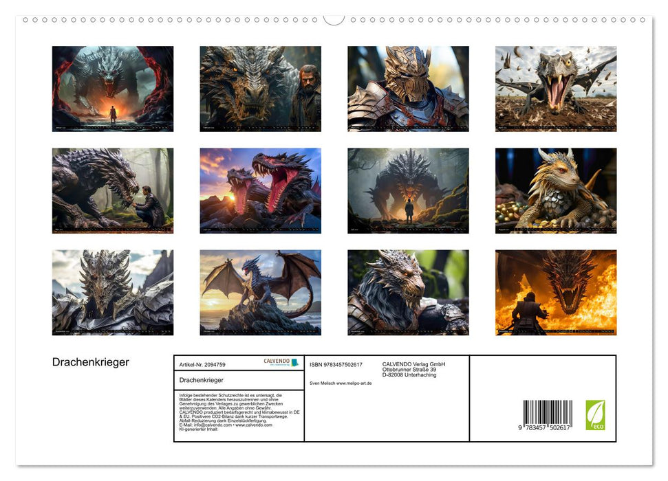 Drachenkrieger (CALVENDO Premium Wandkalender 2026)