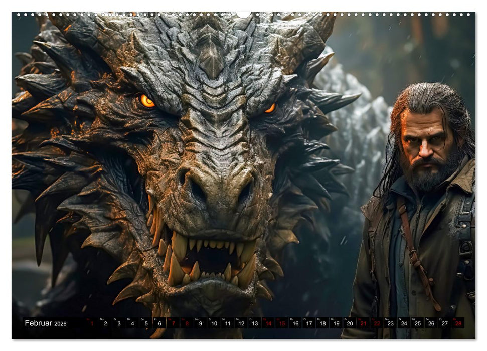 Drachenkrieger (CALVENDO Premium Wandkalender 2026)