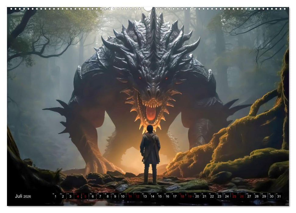 Drachenkrieger (CALVENDO Premium Wandkalender 2026)