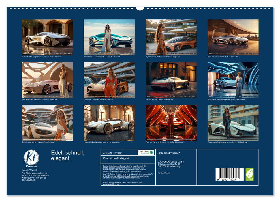 Edel, schnell, elegant (CALVENDO Premium Wandkalender 2026)