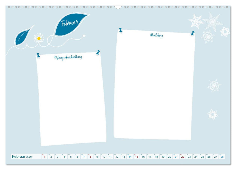 12 x Pflanzenkunde - Bastelkalender (CALVENDO Premium Wandkalender 2026)