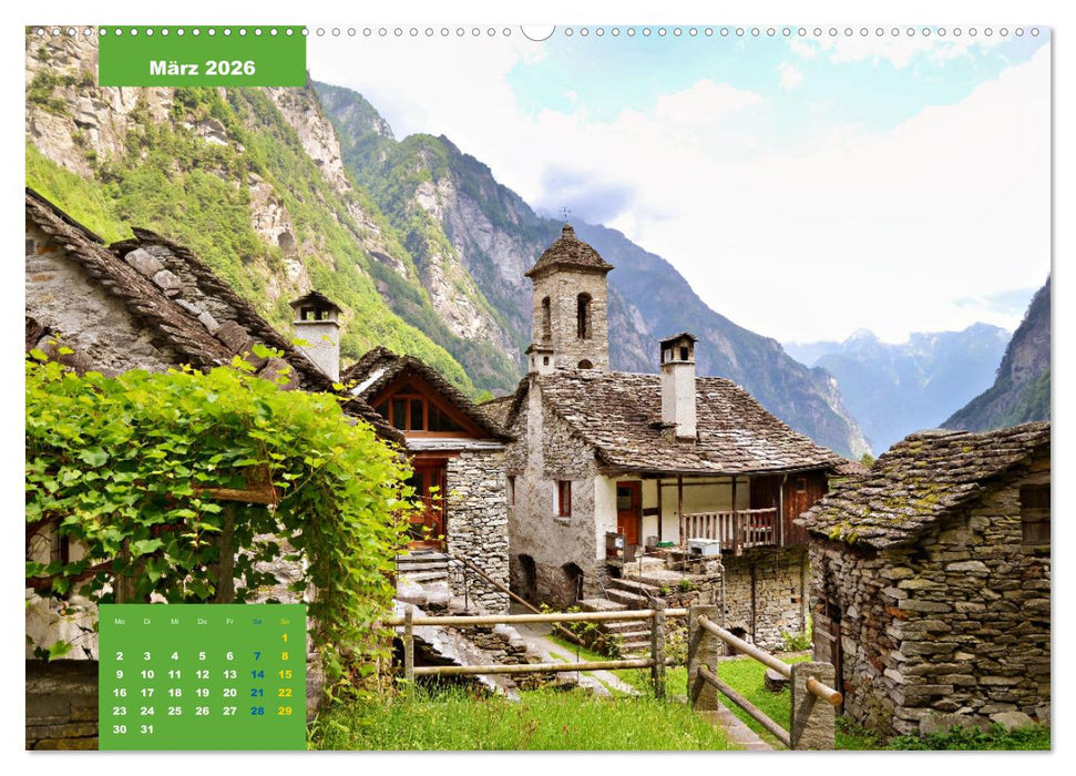 WANDERN über Stock und Stein in der Schweiz (CALVENDO Premium Wandkalender 2026)