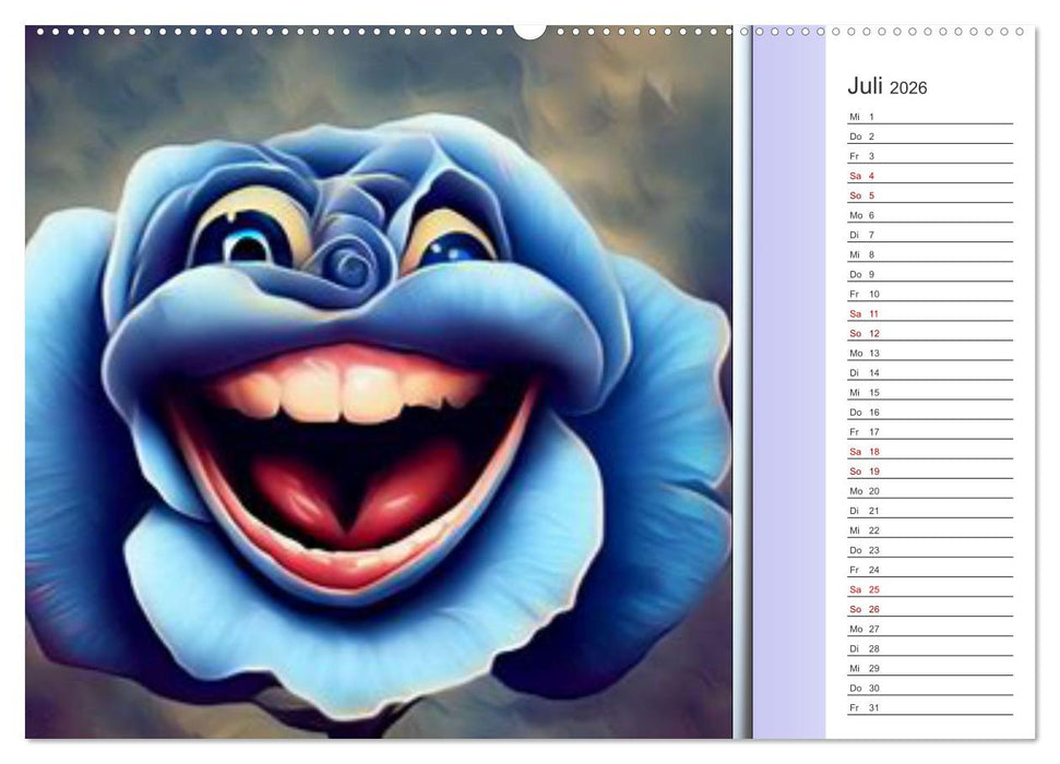 Crazy Blumen (CALVENDO Premium Wandkalender 2026)