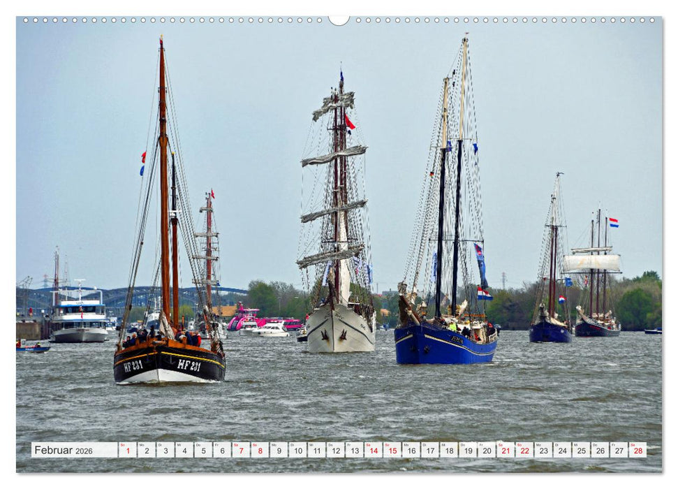 Hamburg mit Hafengeburtstag (CALVENDO Premium Wandkalender 2026)