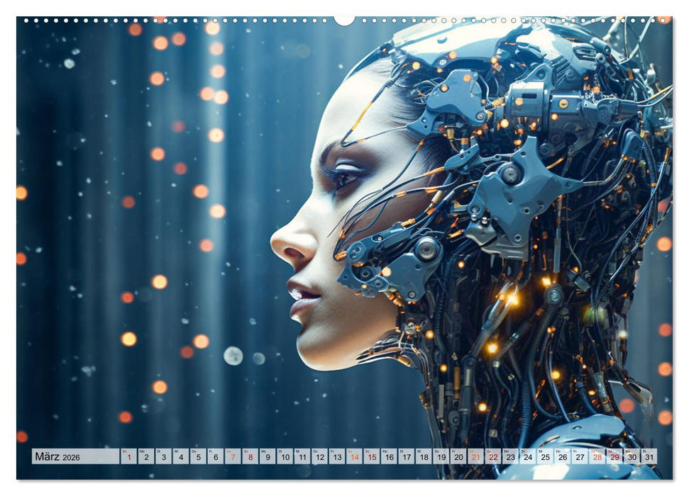 KI - Wie sich die künstliche Intelligenz selbst sieht (CALVENDO Wandkalender 2026)