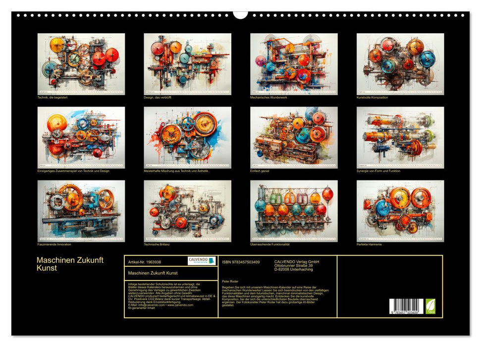 Maschinen Zukunft Kunst (CALVENDO Wandkalender 2026)