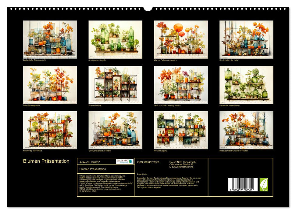 Blumen Präsentation (CALVENDO Premium Wandkalender 2026)