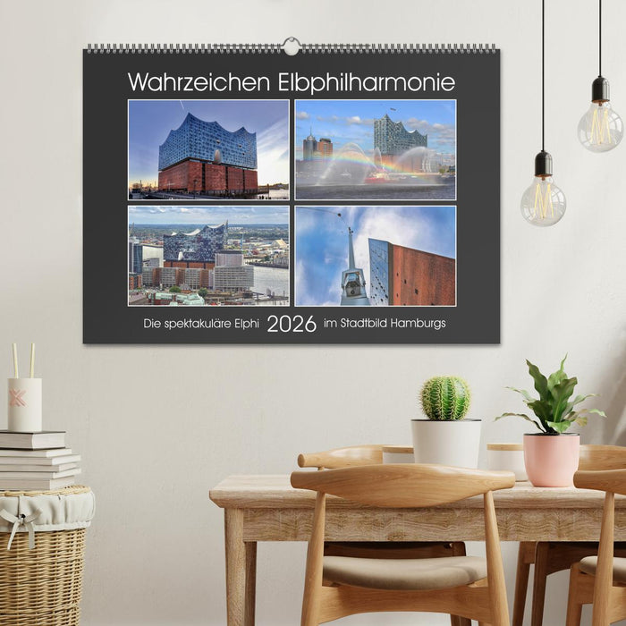 Wahrzeichen Elbphilharmonie (CALVENDO Wandkalender 2026)