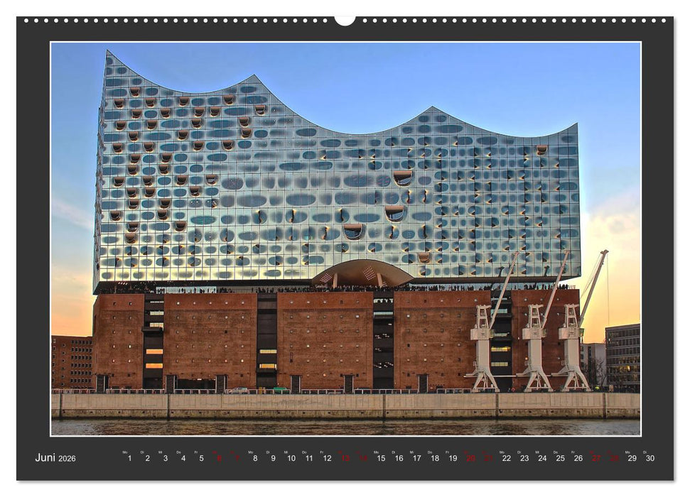 Wahrzeichen Elbphilharmonie (CALVENDO Wandkalender 2026)