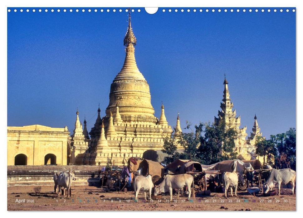 Myanmar Land der Tempel und Pagoden (CALVENDO Wandkalender 2026)