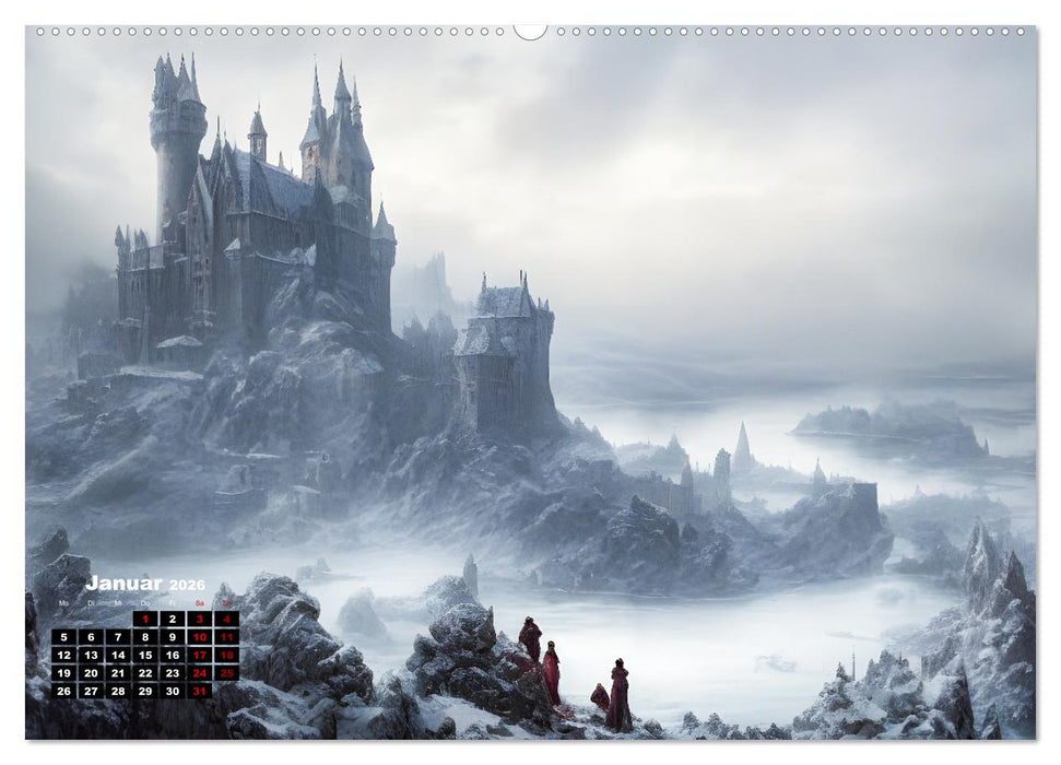Burgen der Phantasie (CALVENDO Wandkalender 2026)