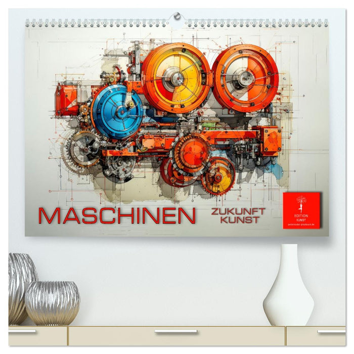 Maschinen Zukunft Kunst (CALVENDO Premium Wandkalender 2026)