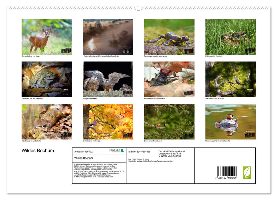 Wildes Bochum (CALVENDO Premium Wandkalender 2026)