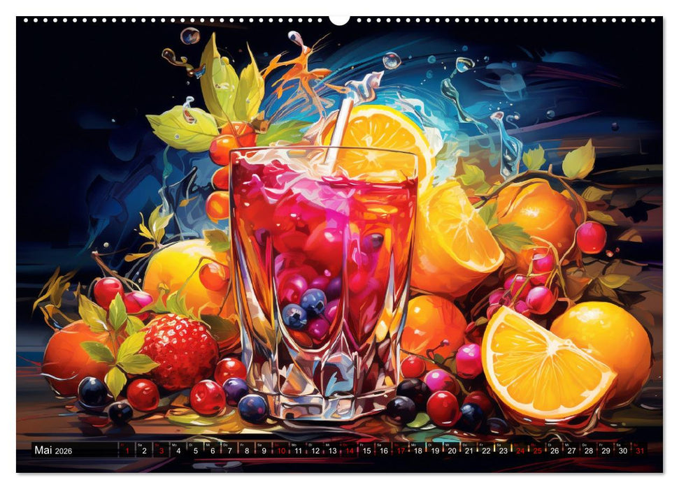 Cocktails. Fruchtige Getränke-Vielfalt (CALVENDO Premium Wandkalender 2026)