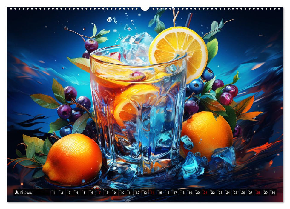 Cocktails. Fruchtige Getränke-Vielfalt (CALVENDO Premium Wandkalender 2026)
