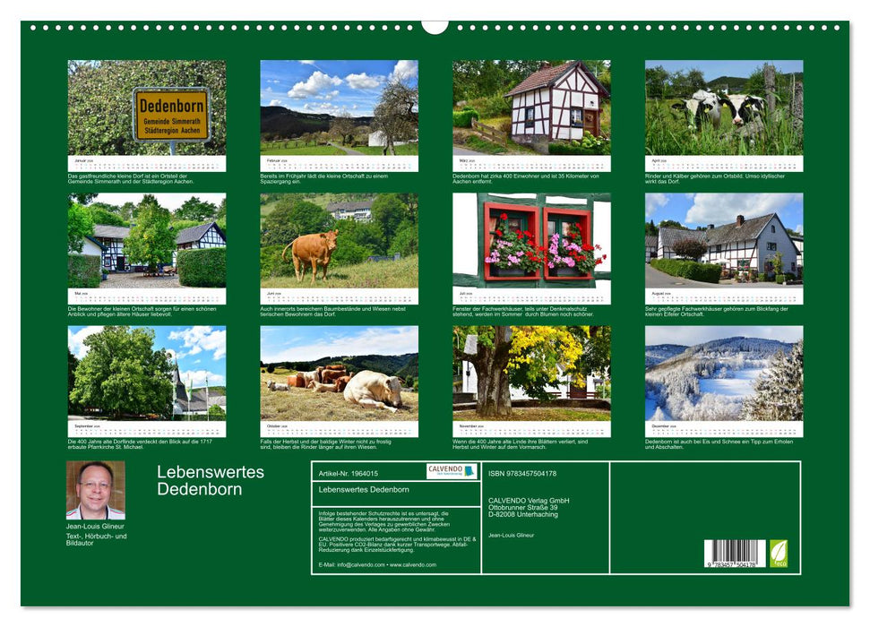 Lebenswertes Dedenborn (CALVENDO Wandkalender 2026)