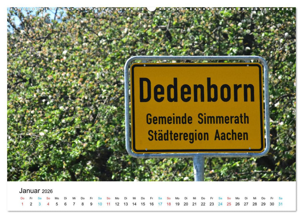 Lebenswertes Dedenborn (CALVENDO Wandkalender 2026)