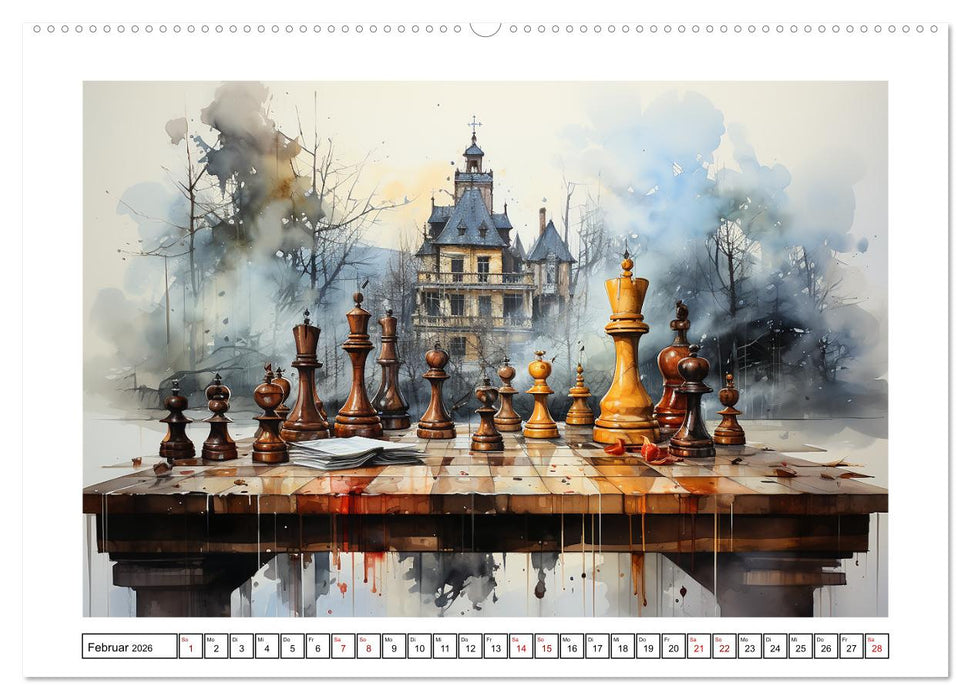 Schach Matt (CALVENDO Premium Wandkalender 2026)