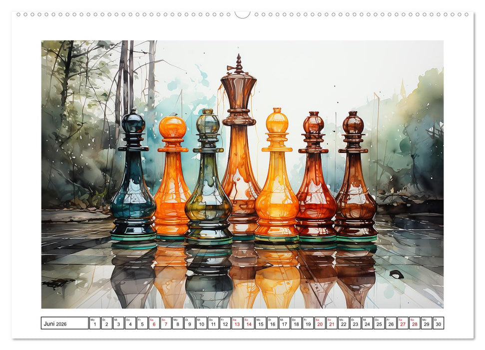 Schach Matt (CALVENDO Premium Wandkalender 2026)