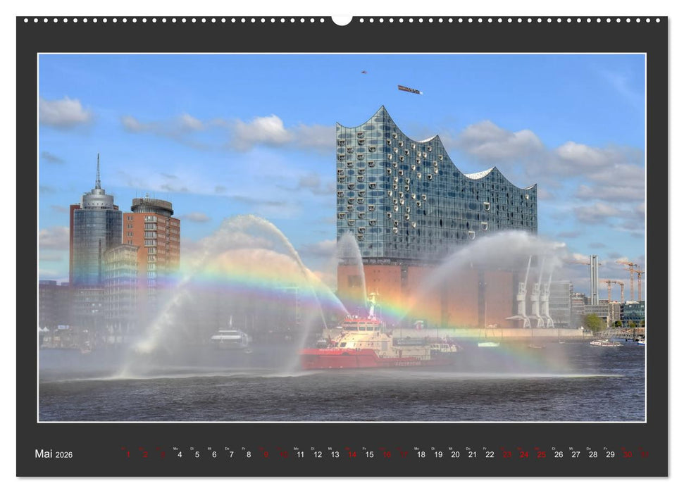 Wahrzeichen Elbphilharmonie (CALVENDO Premium Wandkalender 2026)