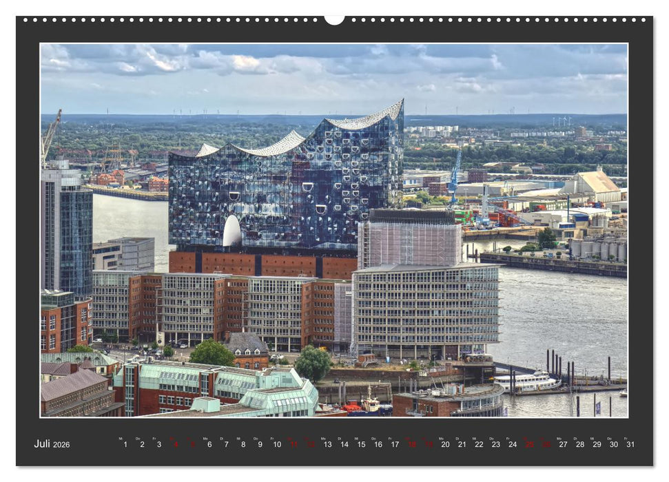 Wahrzeichen Elbphilharmonie (CALVENDO Premium Wandkalender 2026)