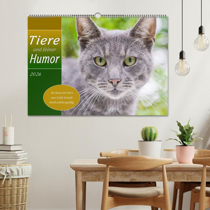 Tiere und feiner Humor (CALVENDO Wandkalender 2026)