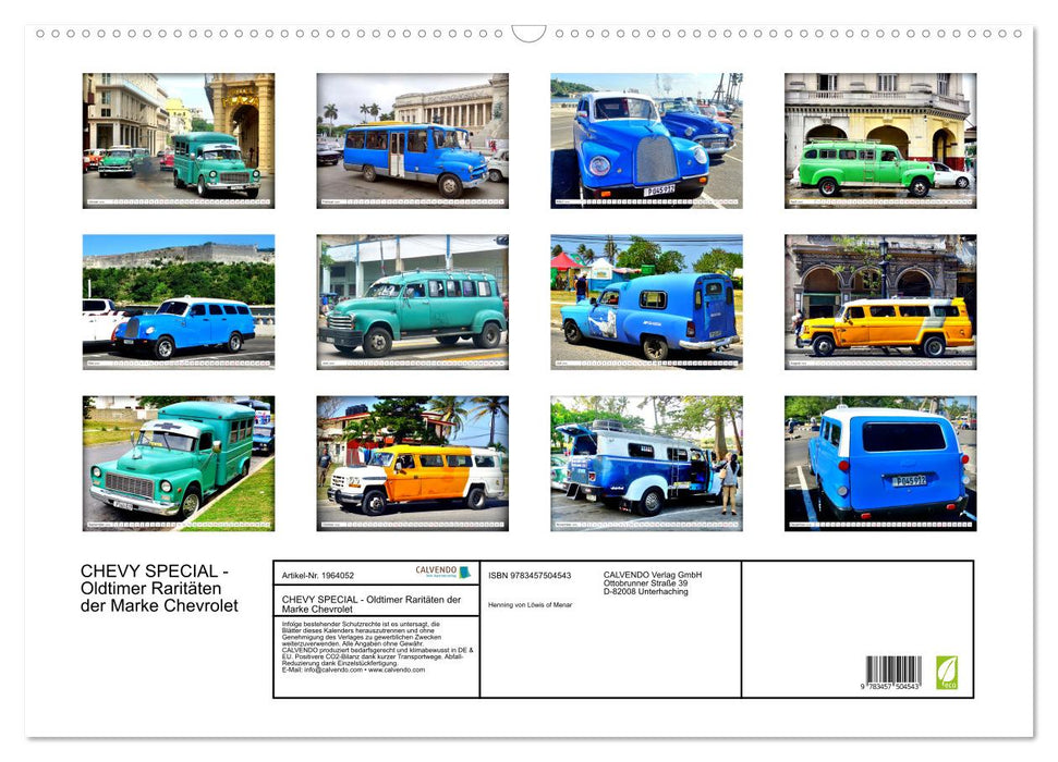 CHEVY SPECIAL - Oldtimer Raritäten der Marke Chevrolet (CALVENDO Wandkalender 2026)