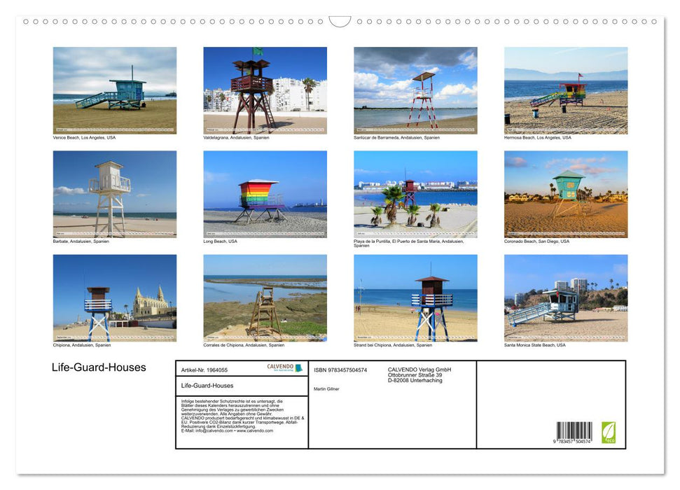 Life-Guard-Houses (CALVENDO Wandkalender 2026)