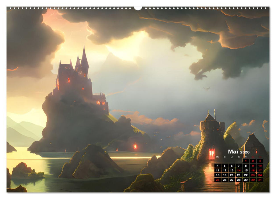 Burgen der Phantasie (CALVENDO Premium Wandkalender 2026)
