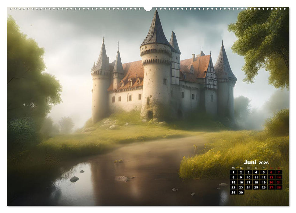 Burgen der Phantasie (CALVENDO Premium Wandkalender 2026)