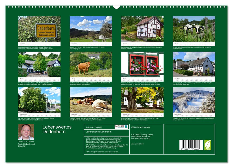 Lebenswertes Dedenborn (CALVENDO Premium Wandkalender 2026)