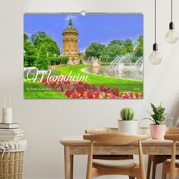 Mannheim - Die Stadt im Quadrat (CALVENDO Wandkalender 2026)