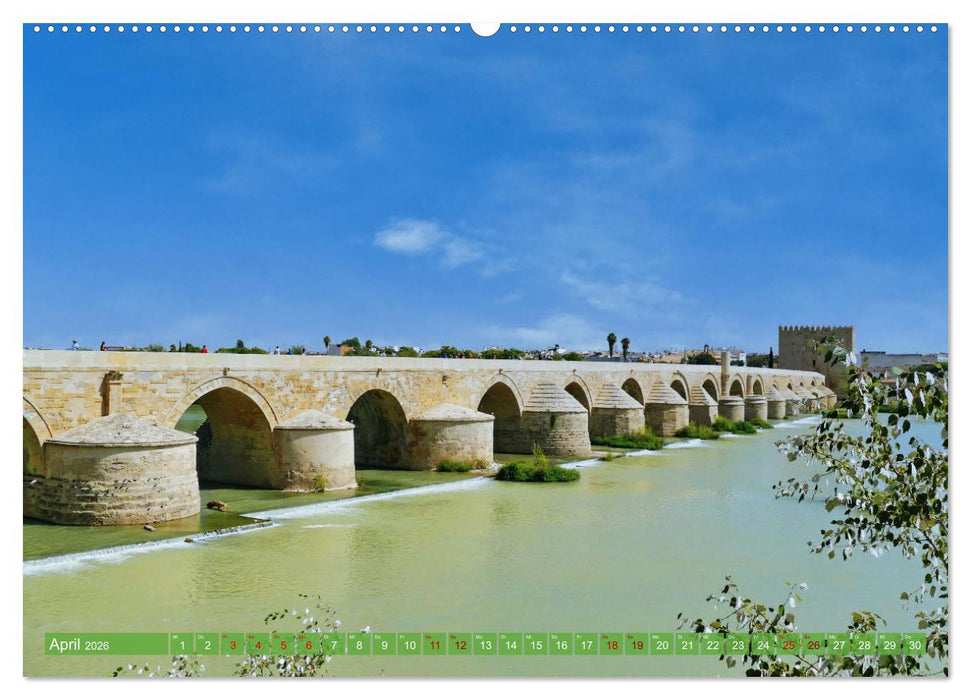 Andalusien, historische Bauwerke, weiße Dörfer, blaues Meer (CALVENDO Wandkalender 2026)