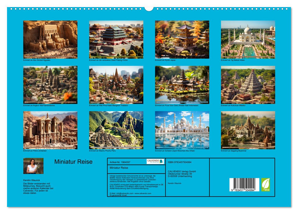 Miniatur Reise (CALVENDO Premium Wandkalender 2026)