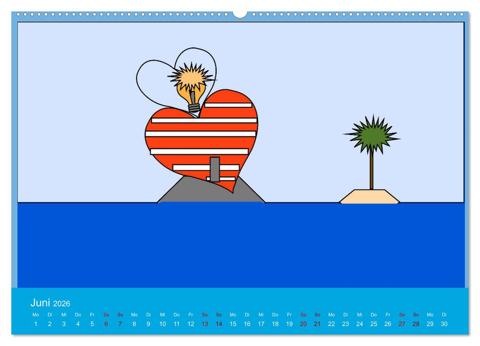 Leuchtturm im Meer (CALVENDO Wandkalender 2026)