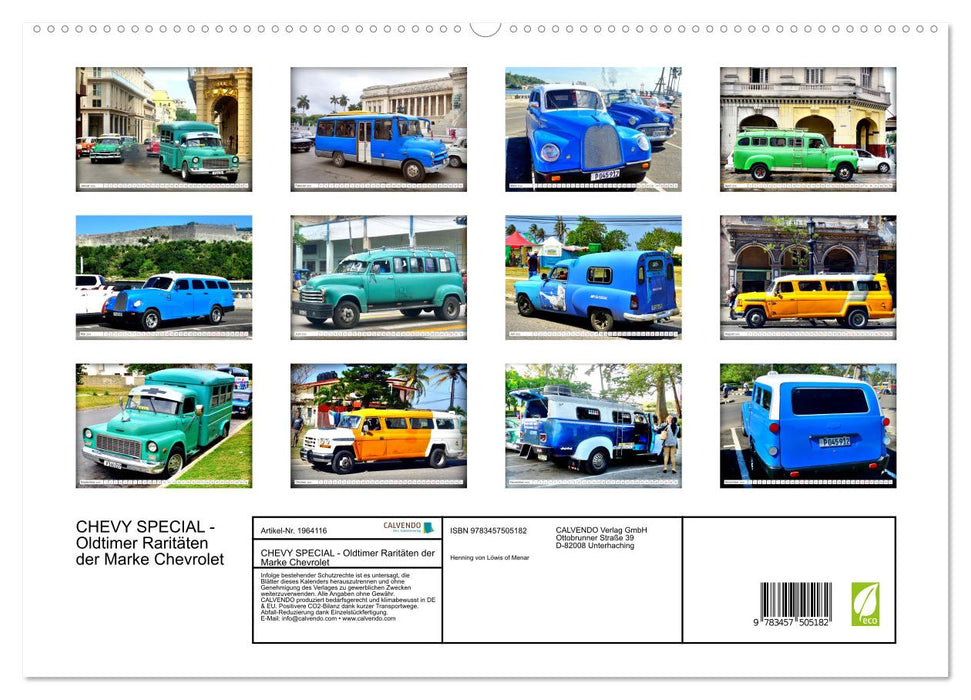 CHEVY SPECIAL - Oldtimer Raritäten der Marke Chevrolet (CALVENDO Premium Wandkalender 2026)
