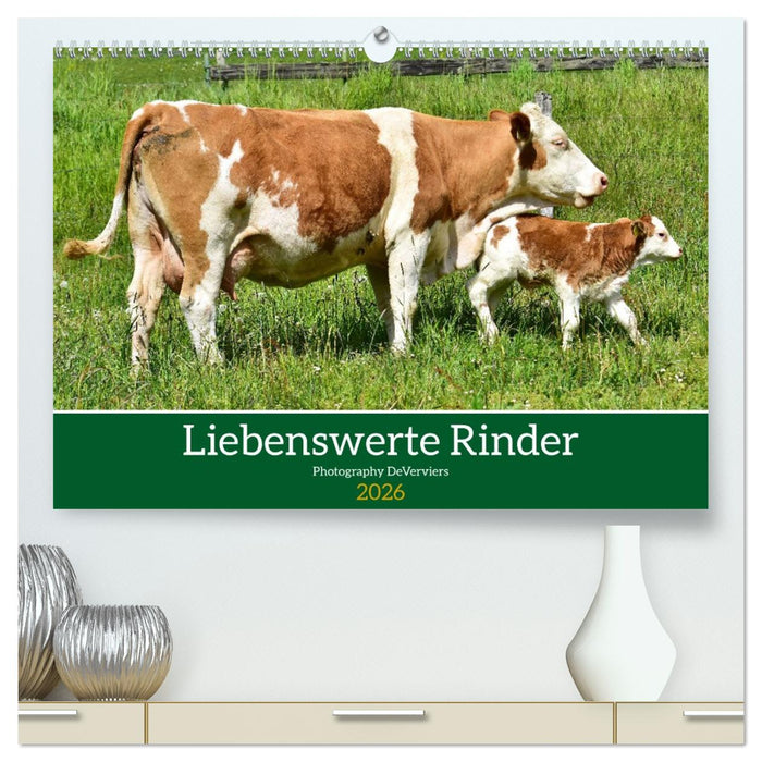 Liebenswerte Rinder (CALVENDO Premium Wandkalender 2026)