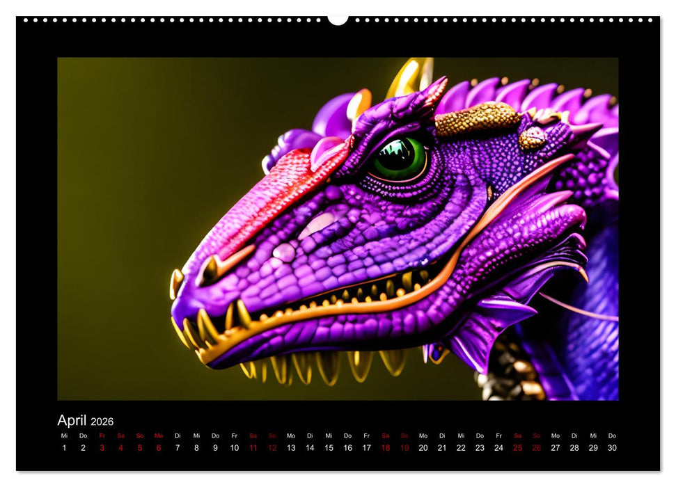Phantasievolle Welt der Drachen (CALVENDO Wandkalender 2026)