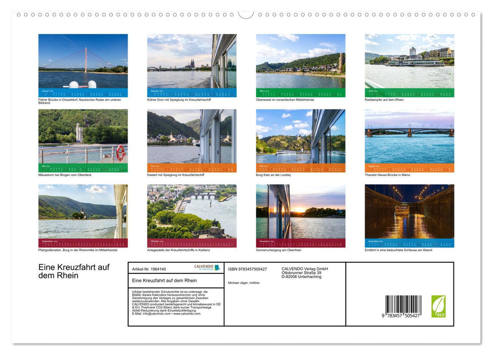 Eine Kreuzfahrt auf dem Rhein (CALVENDO Premium Wandkalender 2026)