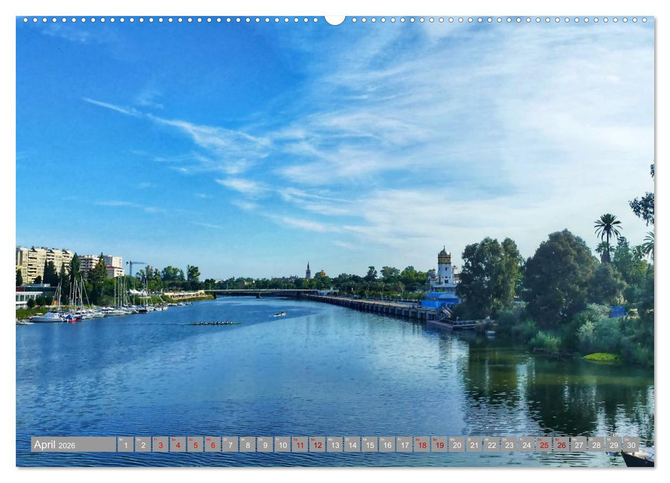 Andalusien, blaues Meer und historische Bauwerke (CALVENDO Premium Wandkalender 2026)